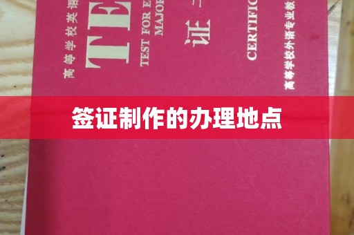 汉滨签证制作的办理地点