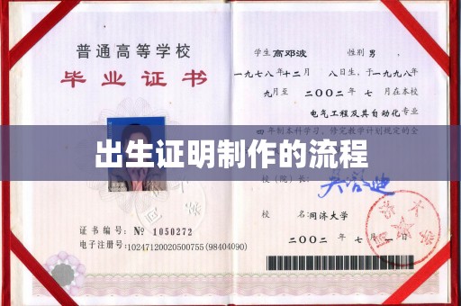 汉滨出生证明制作的流程