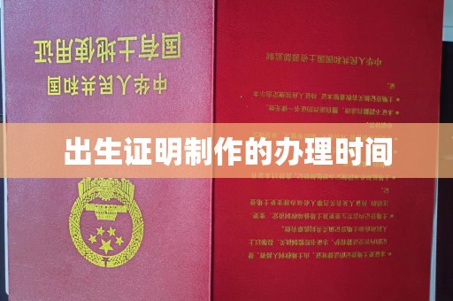 汉滨出生证明制作的办理时间