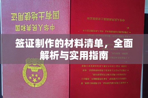 汉滨签证制作的材料清单，全面解析与实用指南