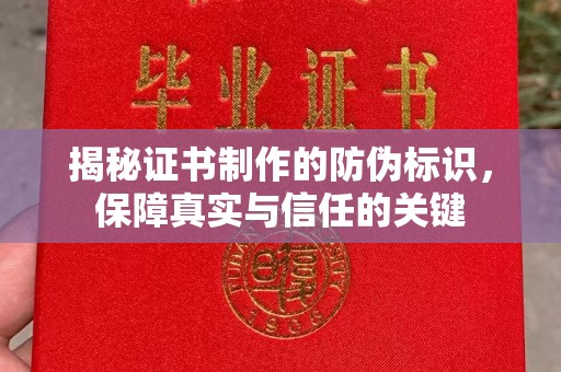 汉滨揭秘证书制作的防伪标识，保障真实与信任的关键