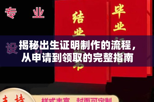 汉滨揭秘出生证明制作的流程，从申请到领取的完整指南