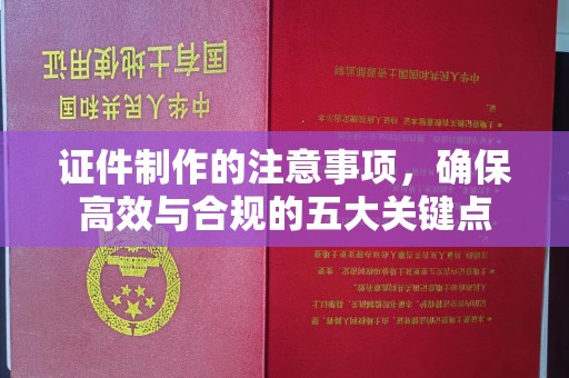汉滨证件制作的注意事项，确保高效与合规的五大关键点